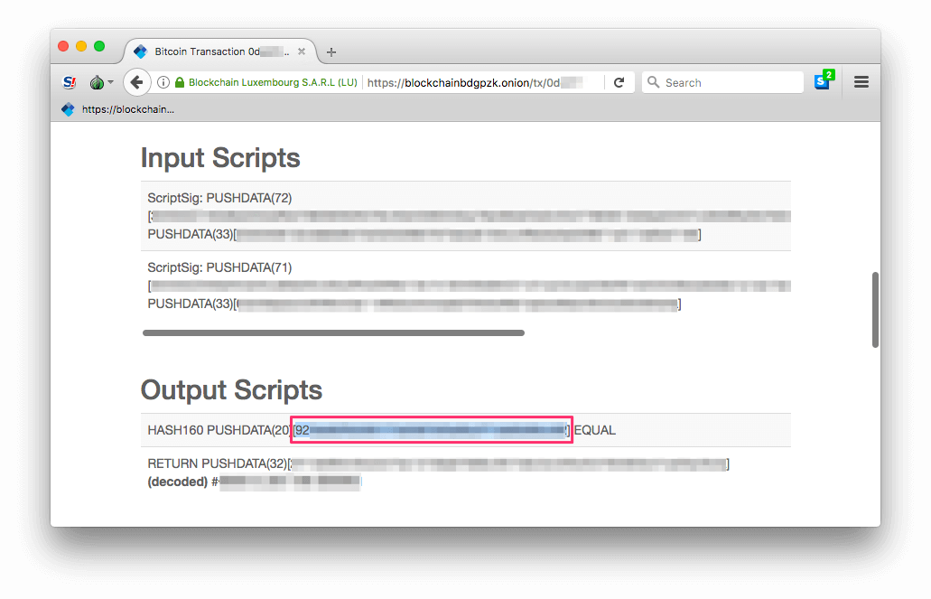 P2SH multisig output script